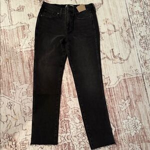 Madewell Women's Black Mid Rise Stovepipe Jeans